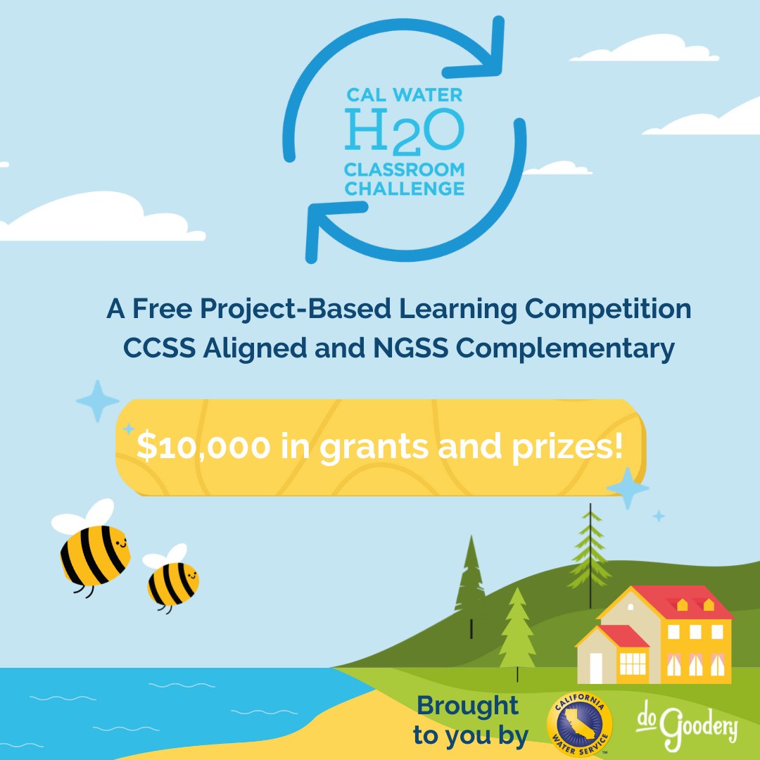 CDEfoundation's tweet photo. The @calwater H2O Classroom Challenge is a FREE project-based learning competition for CA classrooms & school-based clubs! The Classroom Challenge is aligned with the Common Core State Standards & complementary to the #NextGen #ScienceStandards. Visit https://t.co/W6nBFhqGp7 https://t.co/xWEiTeQsXn
