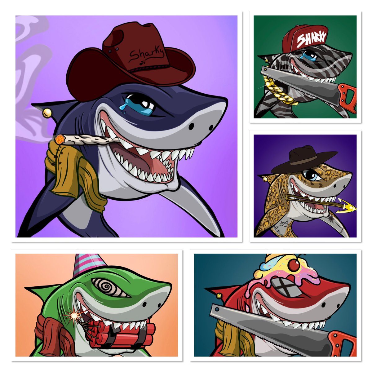 My five knew Baby Sharks 😍😍💪🏽😈  🦈 🦈🦈🦈<a href="/HopSwapFinance/">HopSwap</a> <a href="/BabySharks_NFT/">Baby Sharks</a> go to mint on  hopswap.finance/mint-baby-shar… win load lion !!!!🤞