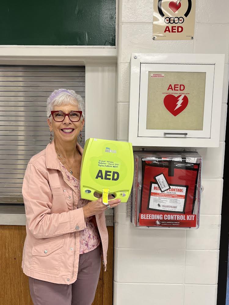 Tamara Ruff, School Nurse at East Mills High School and South Page CSD received an AED for each district as a part of our AED Placement Program. She has an AED maintenance plan in place and strives to provide a safe environment! #IowaAEDs