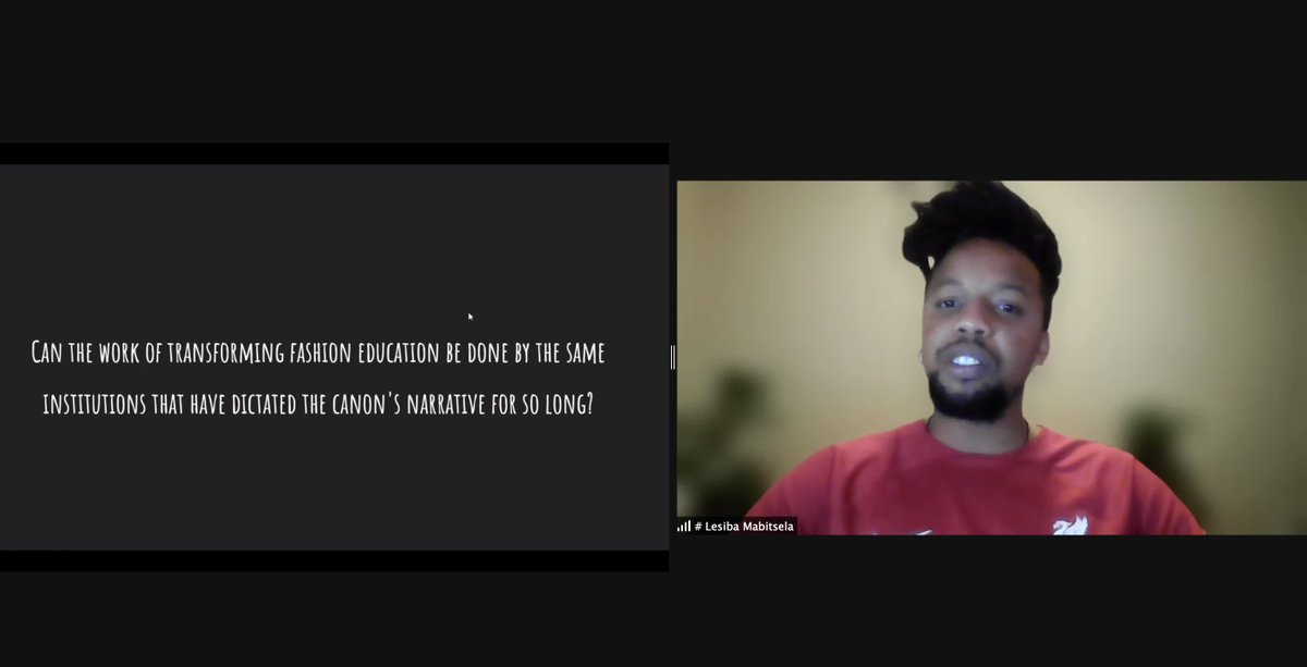 FMultilogue's tweet image. After a short break, we welcome @LesibaMabitsela as we dive into his questions on the #transformation of fashion education.