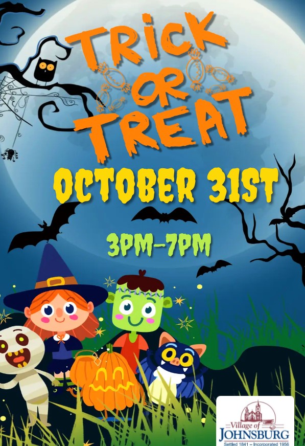 Trick or Treating will take place this year on Monday, October 31, 2022 from 3:00p.m. to 7:00 p.m
We urge everyone to be safe and respect households that choose not to participate. Please use caution while you are out and about, Johnsburg Police Department will be out patrolling.