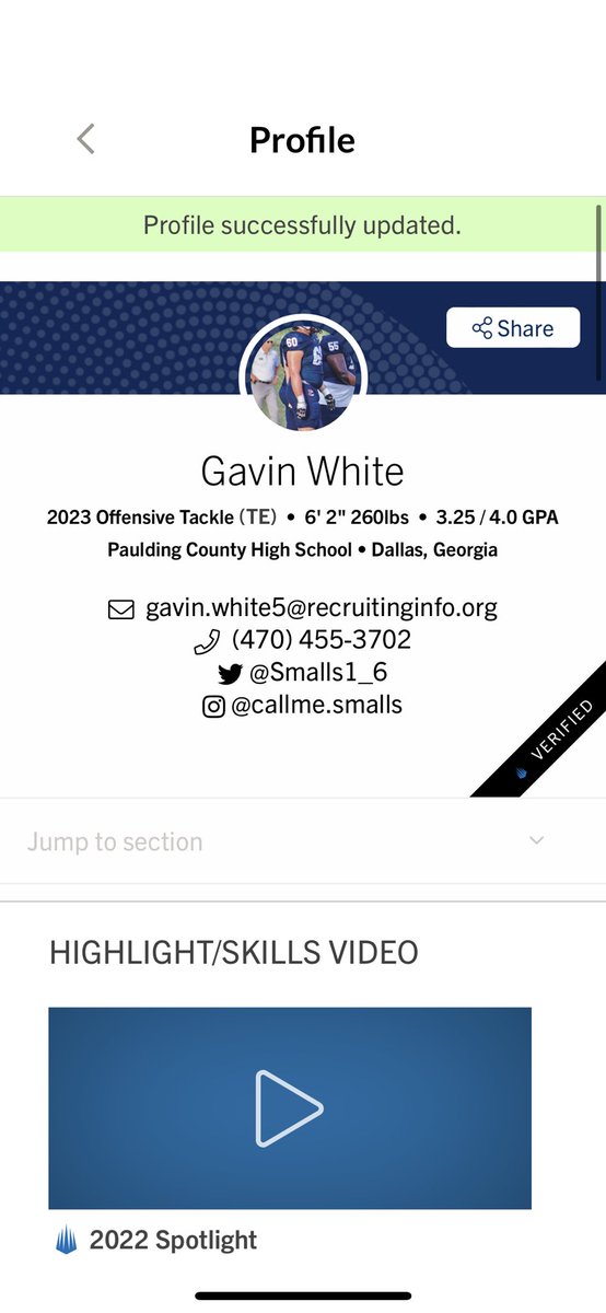 Check out my <a href="/ncsa/">NCSA College Recruiting</a> recruiting profile: ncsasports.org/football-recru…