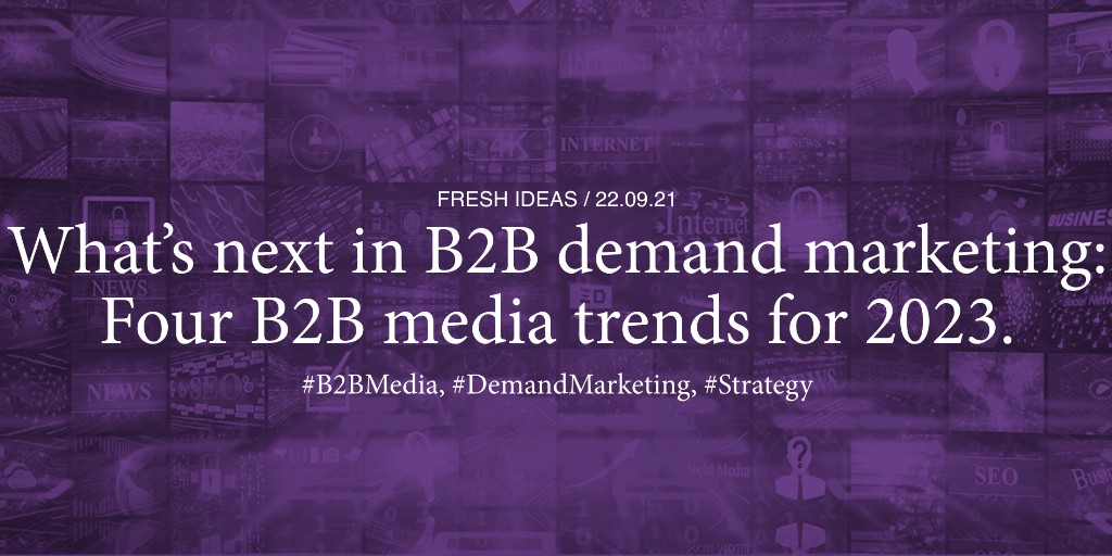 Looking ahead to 2023, Quarry has it eyes on 4 key B2B media trends. Interested? Check out this article from Brad Clarkson, our B2B Demand Marketing Media Director. bit.ly/3g4crLN