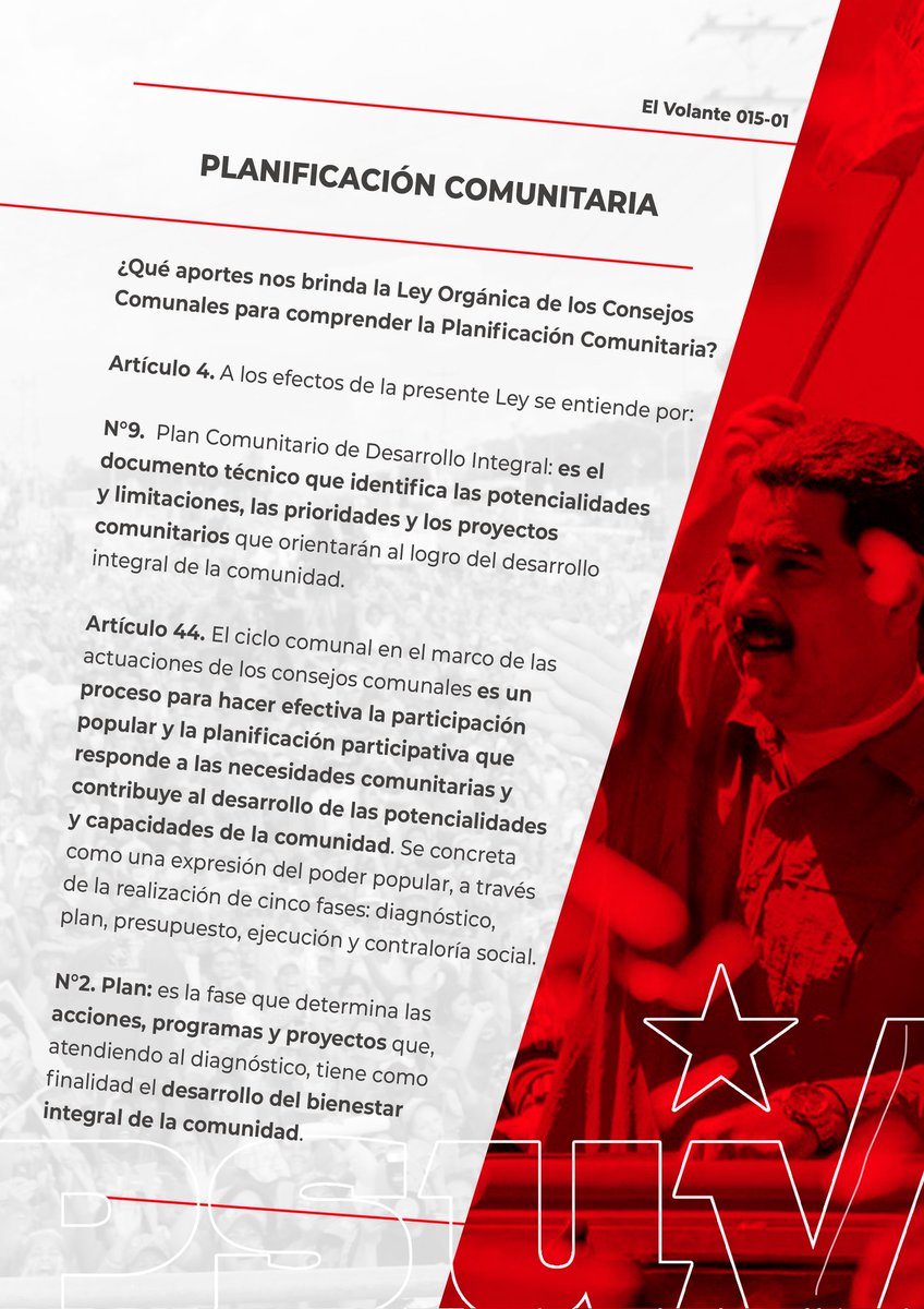 jaarreaza's tweet photo. En el Volante Comunal del @PartidoPSUV  destacamos las disposiciones de la Ley de Planificación Pública y Popular sobre la Planificación Comunitaria, como base para avanzar en el Mapa de Soluciones y la Agenda Concreta de Acción. Rumbo a los #10AñosDelGolpeDeTimón. #ComunaONada https://t.co/9w0Qcpi5lf
