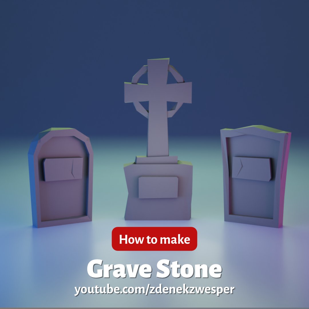 Grave Stone - A new video of the modeling process is out now!

youtube.com/watch?v=GgJQwp……

#blendertutorial #blendercommunity #blendermodeling #blenderart #lowpoly #dart #dartist #modeling #dmodelling #art #artist #blender #blender3d #b3d  #3dart #lowpoly #gameart #zdenekzwesper