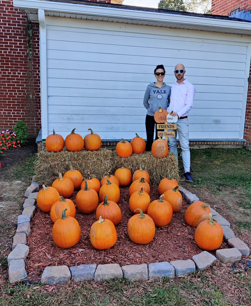 HousingFirstRVA's tweet photo. Yesterday, HFF Board member Will Melton and his wife, Courtney, brought pumpkins for the kids in shelter to decorate this fall! This adorable pumpkin patch is bringing happiness to everyone who walks by. Thanks, Will and Courtney! We are grateful! #HFFProud #HarvestHappiness https://t.co/fe1nIY0ZI3