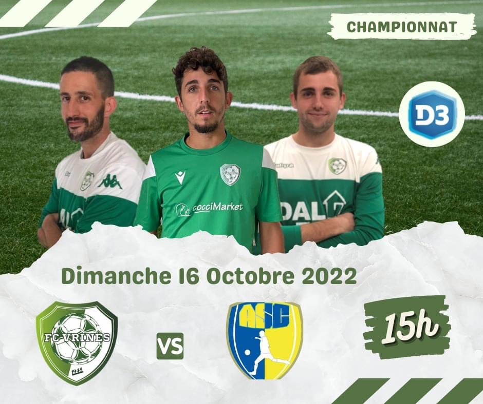 FCVRINES's tweet photo. 🔜 4ème Journée de Championnat de D3 🔥

📅 Dimanche 16 octobre 
🏟 Vrines
⌚️ 15h00

Fc Vrines  🆚 AS Coulonges Thouarsais

Venez nombreux nombreuses encourager les Vert et Blanc 📣🟢⚪️ https://t.co/6T9QH5cc51