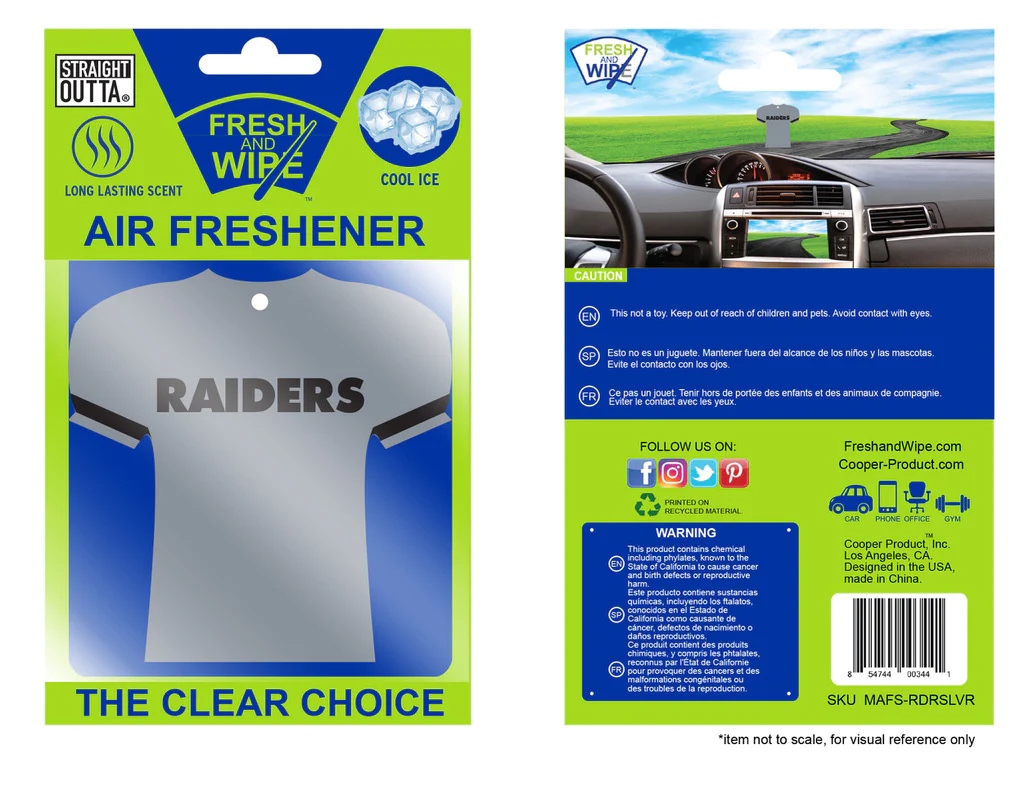 A pack of 10 Raider Straight Outta Las Vegas Air Freshener is just $22. Share them with your family and friends!
.
.
.
#FreshAndWipe #AirFresheners #AirFreshener #CarAirFreshener #CarAirFresheners #CarAccessories