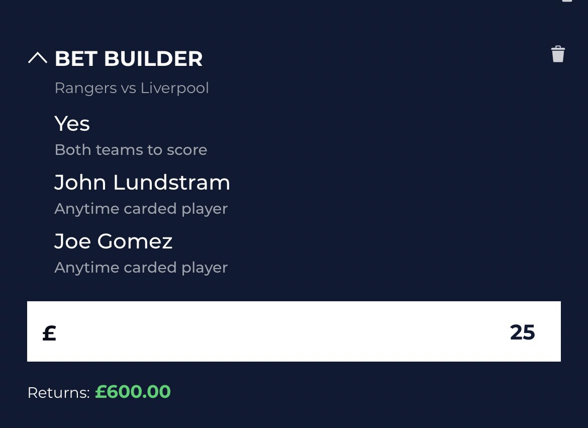 The_Tman10's tweet photo. If this bet comes in @McBookie will give someone who retweets this bet £600. BTTS and Lundstram &amp; Gomez to be booked. Rangers v Liverpool game. 🏴󠁧󠁢󠁳󠁣󠁴󠁿 v 🏴󠁧󠁢󠁥󠁮󠁧󠁿 All you have to do is RT this and you are in the hat. Good luck 🤞🏻 https://t.co/2vSrjLbohx