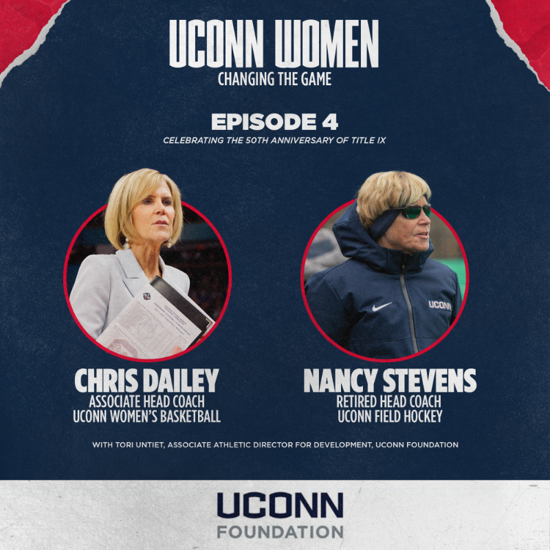 UConnHuskies's tweet photo. 🎙 On @UConnFoundation's latest podcast episode ⤵️

Chris Dailey and Nancy Stevens discuss Title IX and their time creating a championship culture at UConn.