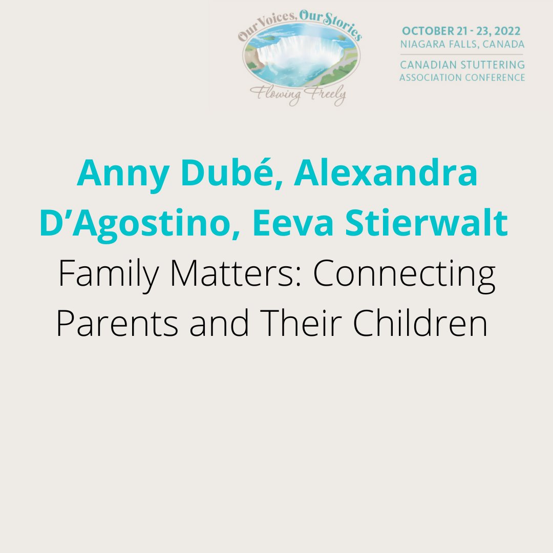 Through activities inspired by Art Therapy, this workshop will promote the open up the lines of communication between you and your child who stutters. We welcome parents and other members of the child’s family who are there to support them. Register here! stutter.ca/events/confere…