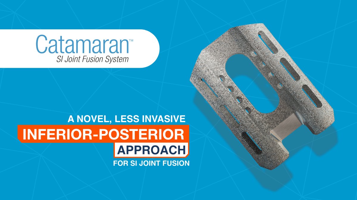 We’re excited to attend #NASSspine on Oct. 12-14 to share more about how The Catamaran SI Joint Fusion System offers a less invasive alternative approach to SI joint fusion. Stop by our exhibit booth #2134 to learn more! hubs.ly/Q01pxRHS0