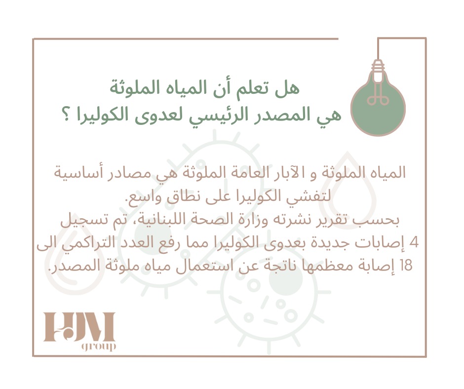 HJM_GROUP's tweet photo. تتسبّب المياه الملوّثة بالعديد من الأمراض ومنها #الكوليرا التي أصابت البعض في #لبنان. لذلك يجب معالجة المياه والتأكّد من نظافتها قبل الاستخدام لحمايتكم وضمان سلامتكم.

#HJMGroup #Water #Watertreatment #Health #Project #CleanWater #Filtration https://t.co/WRLuyJAg0Z