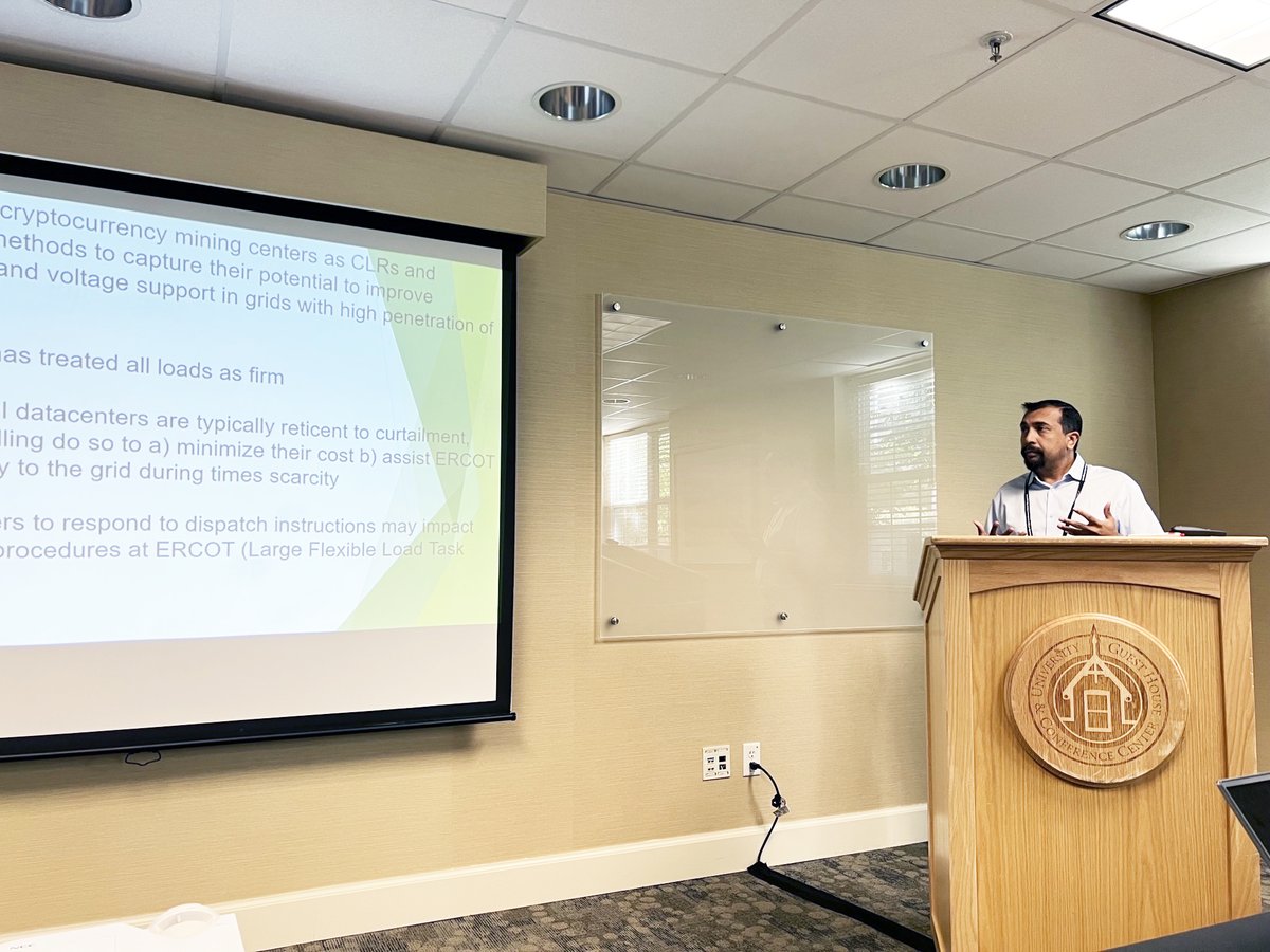 Lancium's tweet photo. Huge congratulations to our very own Muhammed Rahim! He was in Salt Lake City this week presenting his whitepaper, "Modeling Aspects of Controllable Load Resources in Bitcoin Mining Applications," at the 54th North American Power Symposium. #thoughtleadership #teamwins #lancium https://t.co/SIEYlMGUQA