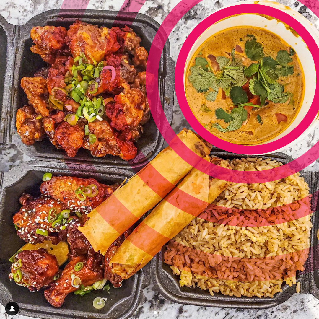 YUM YUM getcha sum ❤️‍🔥🍜​

*Firecracker Cauliflower, Tri-cooked Firecracker Wings, Veggie Spring Rolls, Tikka Masala*​

📸<a href="/food/">Food</a>.xtreme ​

#atlfoodie #asianfusion #eatatlanta #atlantafood #atlantaeats #wok #woktossed #goodfood #asiankitchen #lunch #dinner #pooler #tdak