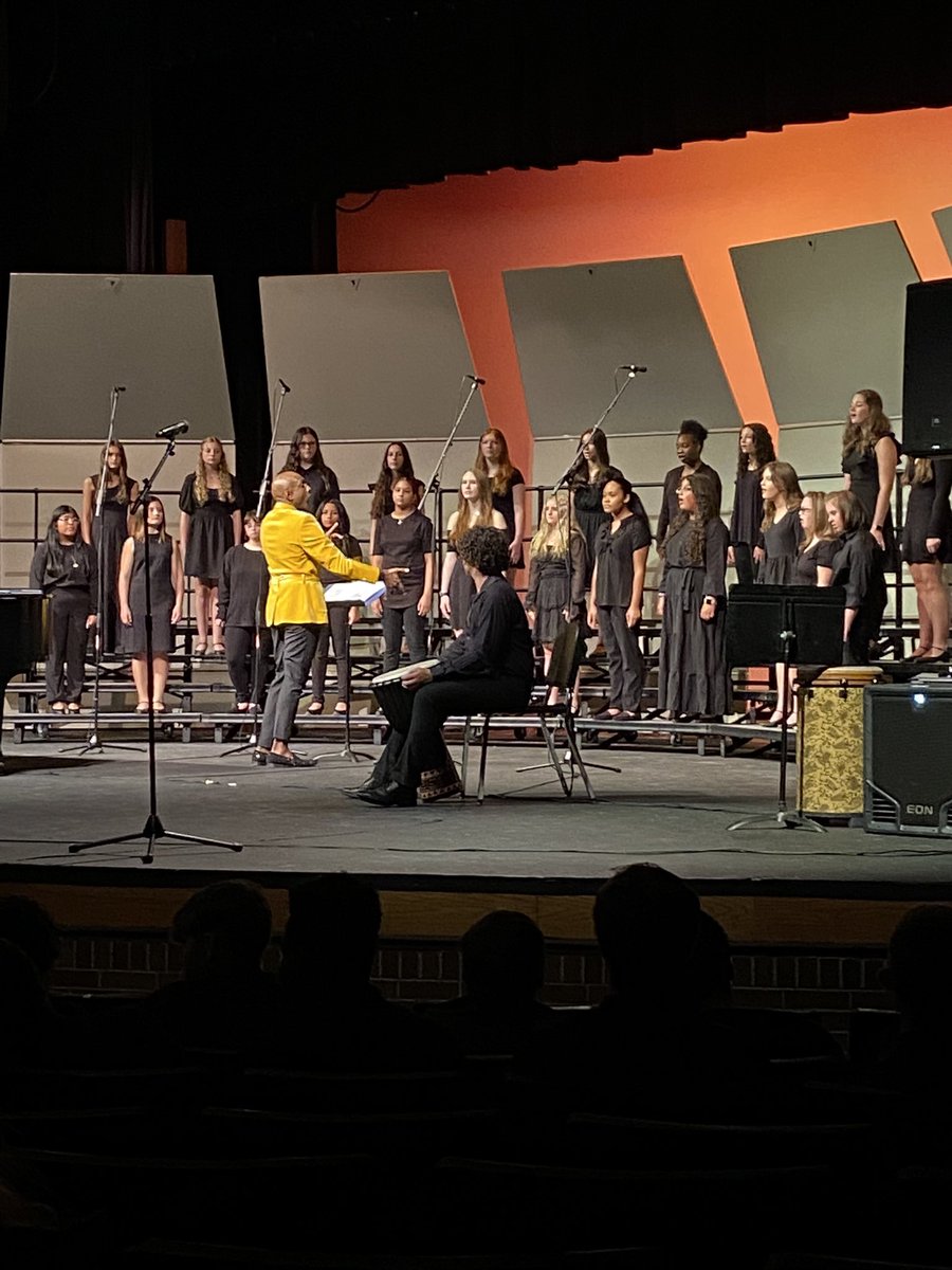 Singing our hearts out at the choir concert tonight. So proud of all of these kids!