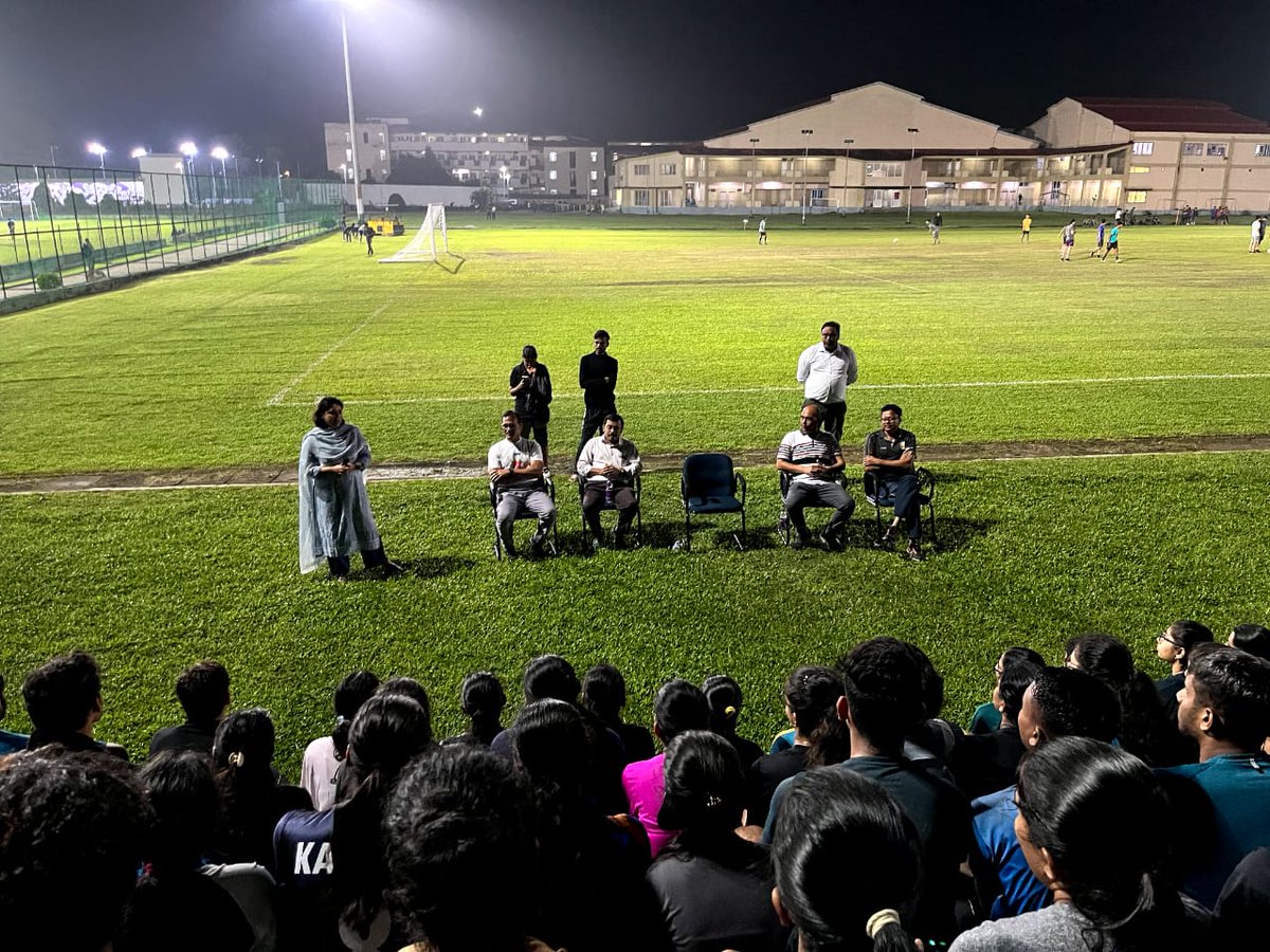IITGuwahati's tweet photo. Spirit 2022 - the annual sports festival starting from 13 to 16 Oct 2022. On the pre evening of Spirit, Prof. Anamika Barua, Dean of Students' Affairs interacted with the students who will be representing @IITGuwahati. We wish good luck to team Spirit 2022. https://t.co/StES1BeeTG