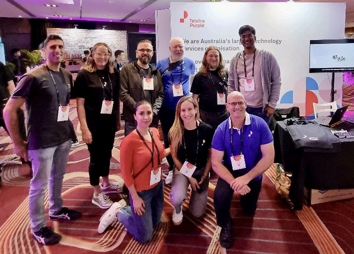 Hanging with the <a href="/TelstraPurple/">Telstra Purple</a> crew at <a href="/NDC_Conferences/">NDC Conferences</a> #Sydney. Speakers today are <a href="/Meligy/">Meligy</a>, <a href="/DominikRan/">Dom @random82@mstdn.social</a>, <a href="/BrentonAdey/">Brenton Adey</a>, and <a href="/vatsalyagoel/">Vatsalya Goel</a>. Topics are <a href="/AirspeederHQ/">Airspeeder</a> 's Flying Race Cars, DNS, AI and Tic Tac Toe, and VS Code tips for C#. #NDCSydney #TelstraPurple