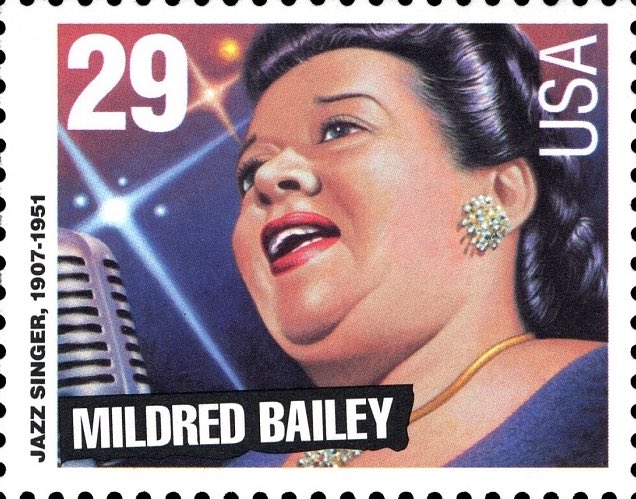 holyspacemonkey's tweet photo. I’m so glad they included Coeur d'Alene jazz singer Mildred Bailey in #RumbleDoc! Here’s her U.S. stamp, from 1994. #MusComEnt #Jazz #IndigenousPeoplesDay https://t.co/zql7AkB7eQ