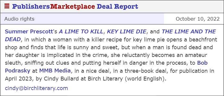 Summer Prescott (@summerprescott1) on Twitter photo So this awesome thing happened...
Thanks to <a href="/CindyBirchLit/">📚CindyBullard📚is closed to submissions.</a> <a href="/BirchLiterary/">Birch Literary</a>!!!!! So this awesome thing happened...
Thanks to <a href="/CindyBirchLit/">📚CindyBullard📚is closed to submissions.</a> <a href="/BirchLiterary/">Birch Literary</a>!!!!!