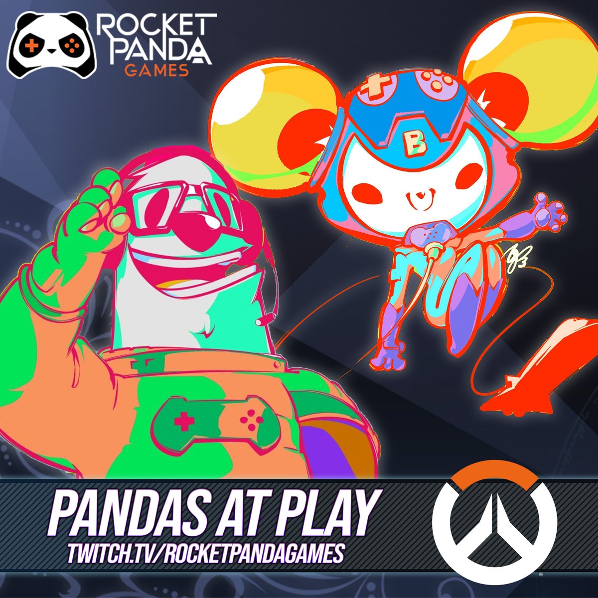 RocketPandaEN's tweet photo. 📡 INCOMING TRANSMISSION 🛰️
Catch G.Panda & B.Panda play #Overwatch2 on today's #PandasAtPlay! 🐼
Streaming at 5:30 PM PST on the #RocketPandaGames Channels! https://t.co/OeJ3rFCJWL
FYI, it's B.Panda's first time playing #Overwatch, will G.Panda carry? 🎮 https://t.co/DUFvMdxKWS