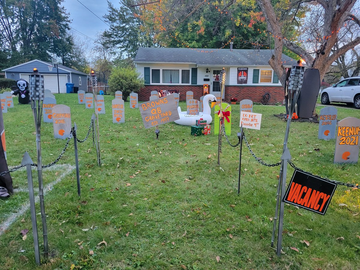 The #BrownsQbGraveyard has been updated and officially reopened until further notice. Go #Browns #SpookySzn