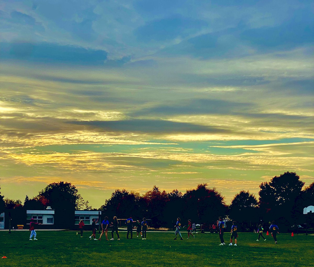 Waves Flag Football we played 2 more games this evening under a beautiful sky! Thanks for hosting Sunnybrae Public School!!! With every game we are growing stronger as a team, learning new skills and are becoming more confident with every play ~ Go Waves Go ~  <a href="/LakeSimcoePS/">Lake Simcoe PS</a>