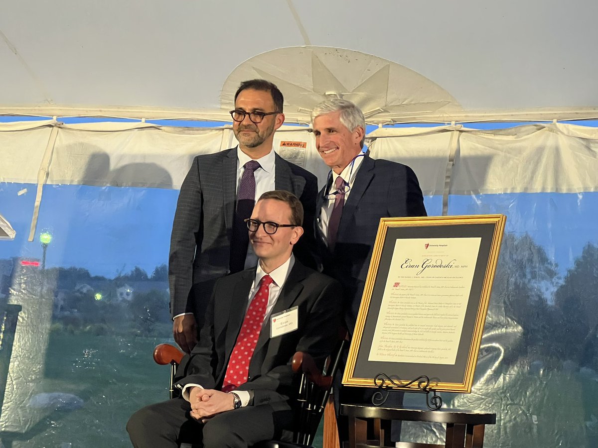 Congratulations to <a href="/EiranGorodeski/">Eiran Gorodeski, MD, MPH</a> for becoming the inaugural recipient of the prestigious Daniel I. Simon, MD Chair in CV Excellence in an awesome celebration presented by <a href="/shishem/">Mehdi Shishehbor, DO</a> &amp; <a href="/DanSimonMD/">Daniel I. Simon, M.D.</a> <a href="/UHhospitals/">University Hospitals</a> <a href="/CWRUSOM/">CWRU School of Medicine</a> <a href="/ACCinTouch/">American College of Cardiology</a> @CaseUHmed <a href="/UHCardsFellows/">UH Case Western Cardiology Fellows</a>