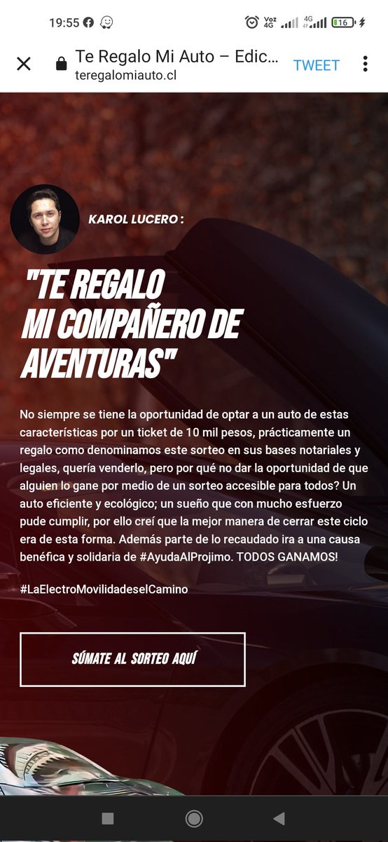 CarolinCacao777's tweet image. HUELE A ESTAFA lo de Karol Lucero.

Rifa su auto (usado). Cada ticket vale $10.000 y debe vender 8.000 para hacer la rifa (80 millones). Si no devolverá solo $7.000 x ticket.

O sea, si vende 7.999 ticket se va a quedar con 24 millones y con el auto.