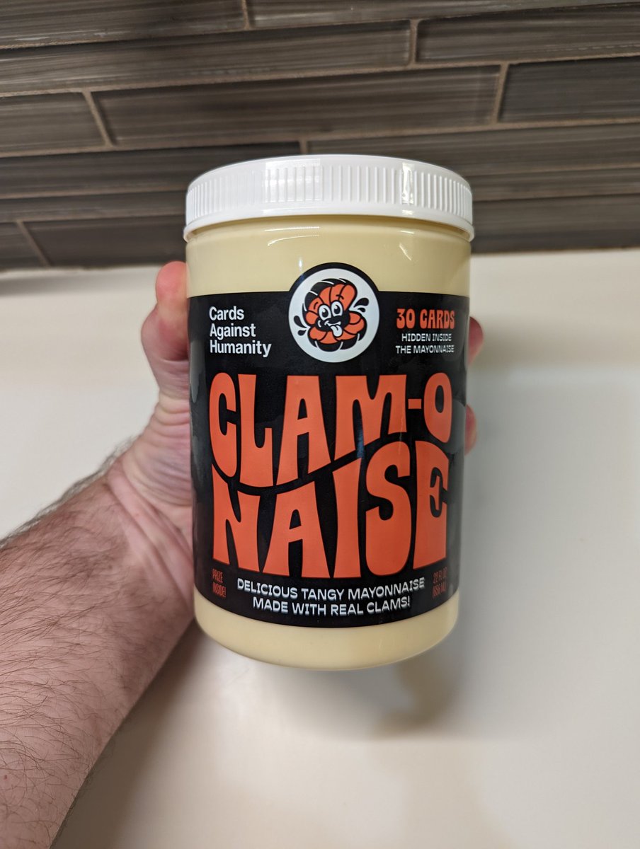 edwardcharris's tweet photo. #CardsAgaunstHumanity did a thing so I had to ask well. #clamonaise
https://t.co/c4eMz9Yizm
#CAH #Games #clams #condiments @Target #ShopAtTarget https://t.co/E2HCXxJRQ7