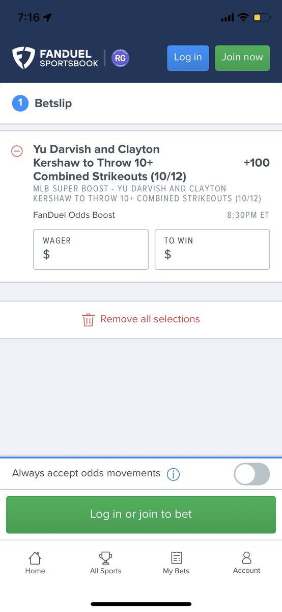 ThePromoguy123's tweet photo. Must bet oddsboost on Fanduel: 

Yu Darvish and Clayton Kershaw to combine for 10+ ks boosted to +100. 

The fair line is ~-125 giving this a ~+11.1% EV! 

Bet it now! https://t.co/mgRmgzW5Iz