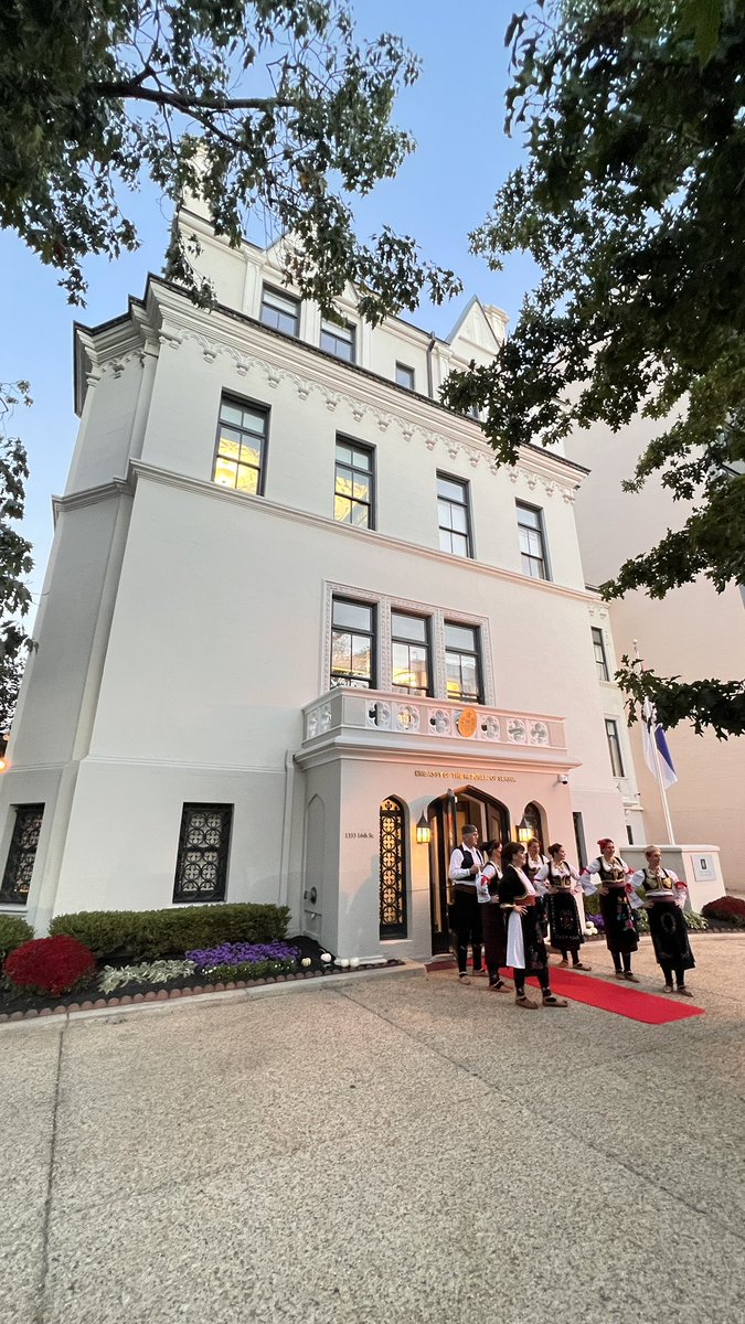 MilanPMP's tweet photo. New Serbian Embassy in D.C. officially opened last night. Beautiful building in the White House neighborhood. #diaspora https://t.co/RqlYiw3Gpe