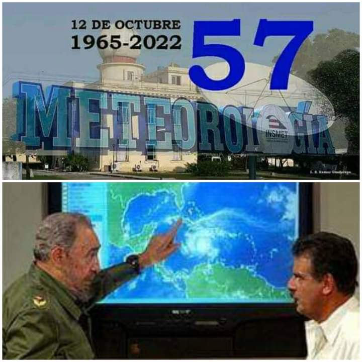 ❗FELICIDADES❗Para todos los trabajadores y especialistas del Instituto de Meteorología (Insmet), en su 57 Aniversario, institución que se fundó el 12 de octubre de 1965 por el Dr. Antonio Núñez Jiménez. #Cuba  #CubaViveEnSuHistoria. #CubaEsCiencia <a href="/cubacooperaven/">Brigada Médica Cubana en Venezuela</a> <a href="/MedicaEsparta/">Misión Medica Cubana Nueva Esparta</a>