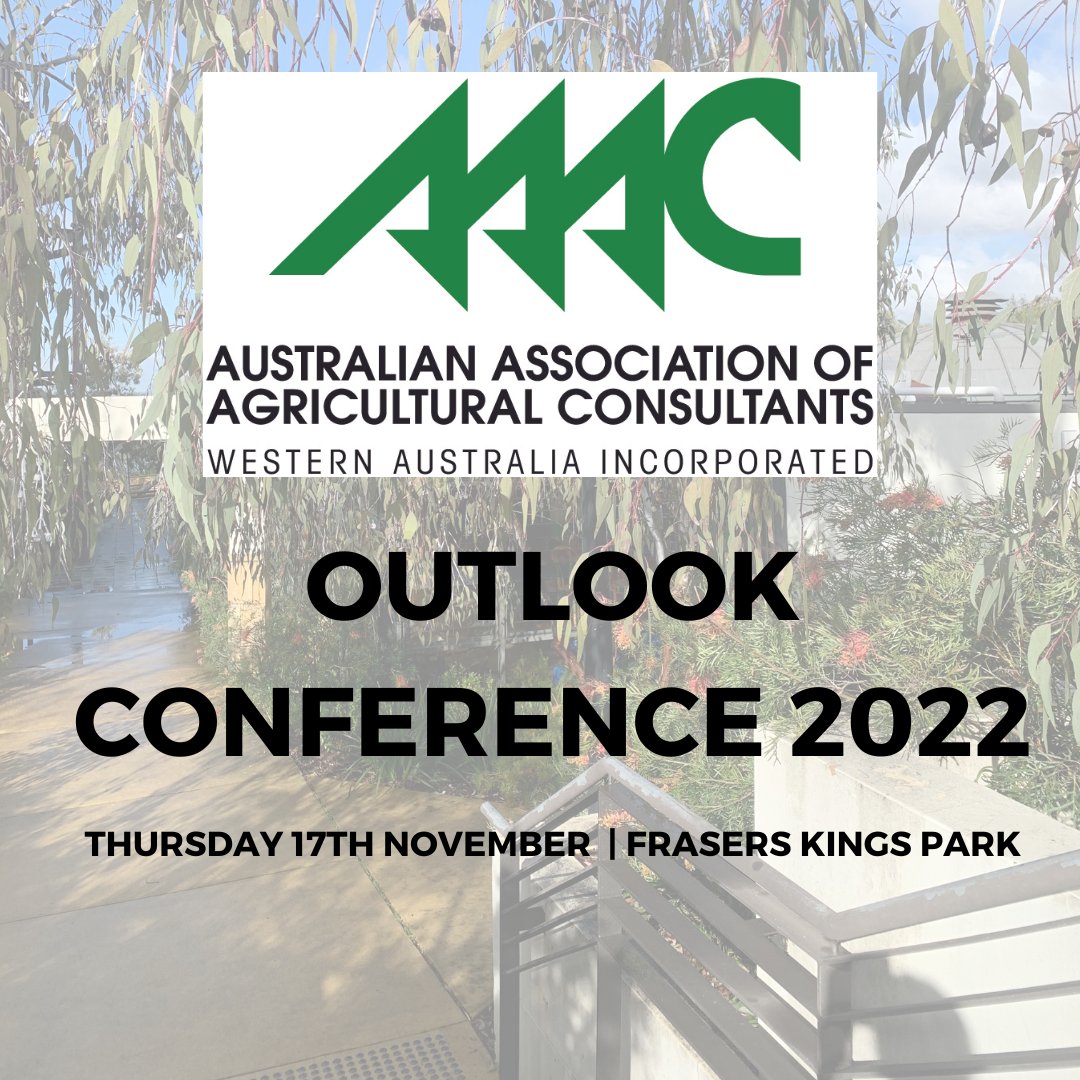 Get your AAAC (WA) Outlook Conference ticket today!

Hear from the likes of: 

- Stefan Vogel, Rabo Research Australia &amp; New Zealand
- Peter Rowe, CSBP
- Nelson Aylmore, CBH
- Matt Dagleish, Episode 3

...and more

aaacwa.org.au/events/outlook…