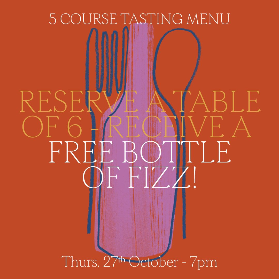 Not only free 🍾 but also a unique 5 Course #TastingMenu in aid of @salisbury_foodbank 

Jason and his team have created an imaginative and seasonal tasting menu with an optional wine flight selection of our amazing wines to accompany each dish.

Join us!

#supperclub #salisbury
