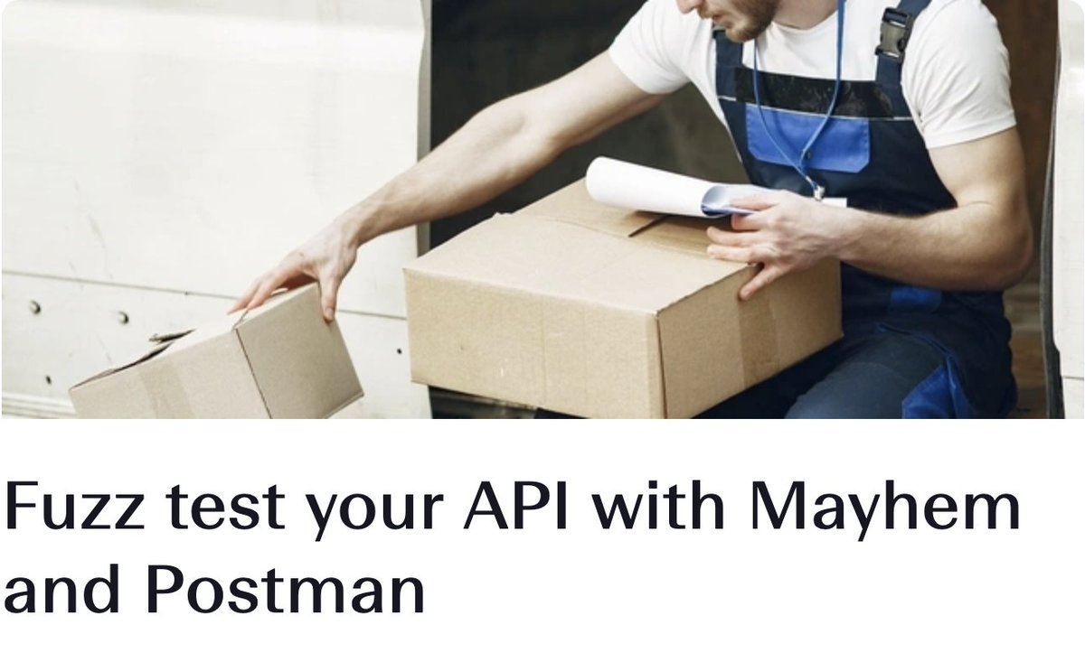 MayhemSec's tweet image. Learn how to secure your API faster with Mayhem's #Postman integration: bit.ly/3ThNNWm
#fuzztesting #APIsecurity #devsecops #ForAllSecure #MayhemSecurity