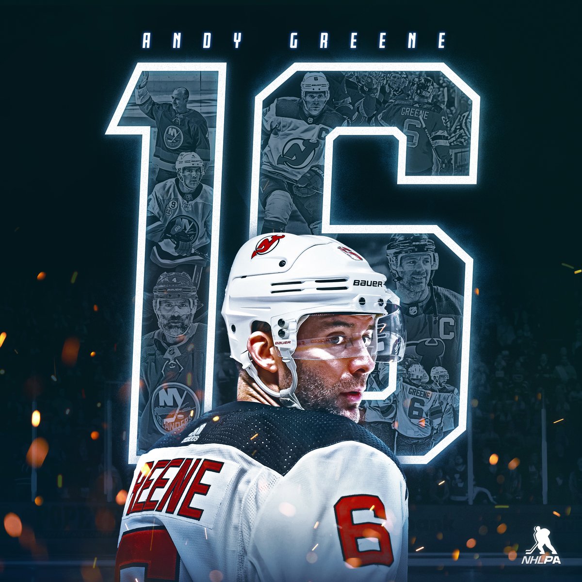 Leading from the blueline for 1,057 NHL regular-season games, wishing Andy Greene all the best in his retirement after playing 16 seasons with @NJDevils and @NYIslanders.