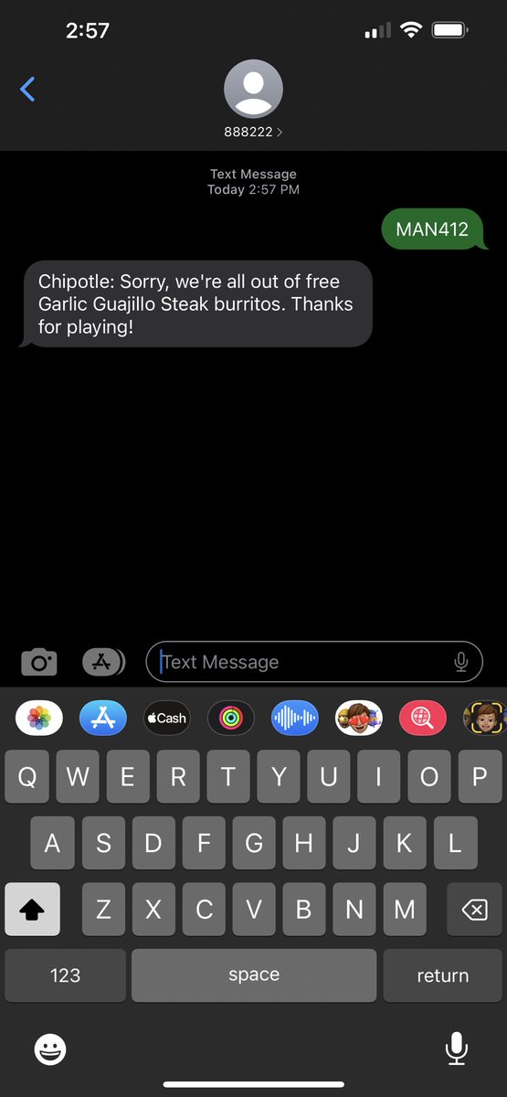 andrahnl_'s tweet photo. @timthetatman @ChipotleTweets That was fast 😢 https://t.co/pqtYytlUfc