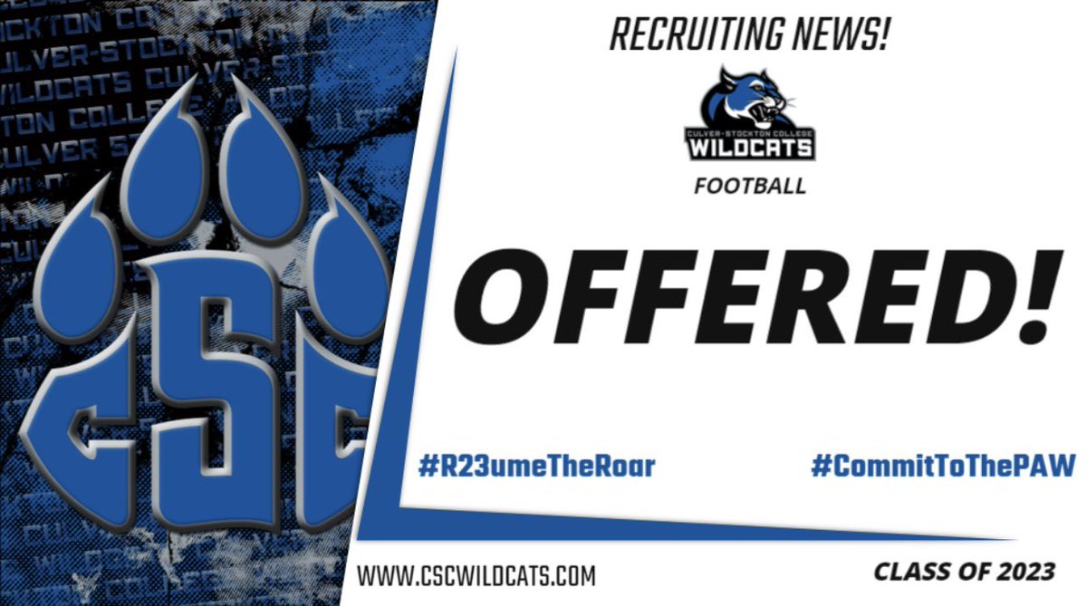Blessed to receive my first football scholarship offer from Culver-Stockton University. Thank you <a href="/CoachCutshaw/">Roy Cutshaw Jr</a> and <a href="/CSCwildcatsFB/">Culver Football</a> for the opportunity! <a href="/USD298Lincoln/">USD 298 Lincoln</a> <a href="/ljshsfootball/">Lincoln Football</a>