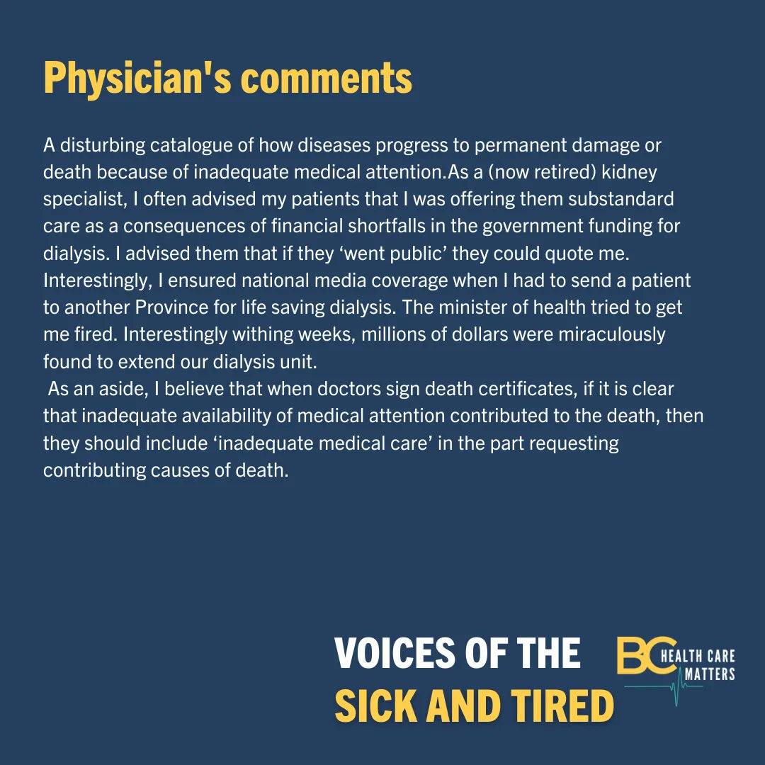 BC_GP_Shortage's tweet photo. Voices of the sick and tired. Residents of BC are sharing their stories and struggles dealing with the health care crisis and lack of family doctors in the province.
#VoicesOfTheSickAndTired #BCHealthCareMatters #BCHealthCareCrisis #GPShortage #EveryoneDeservesAFamilyDoctor https://t.co/8BEfNDcDwv