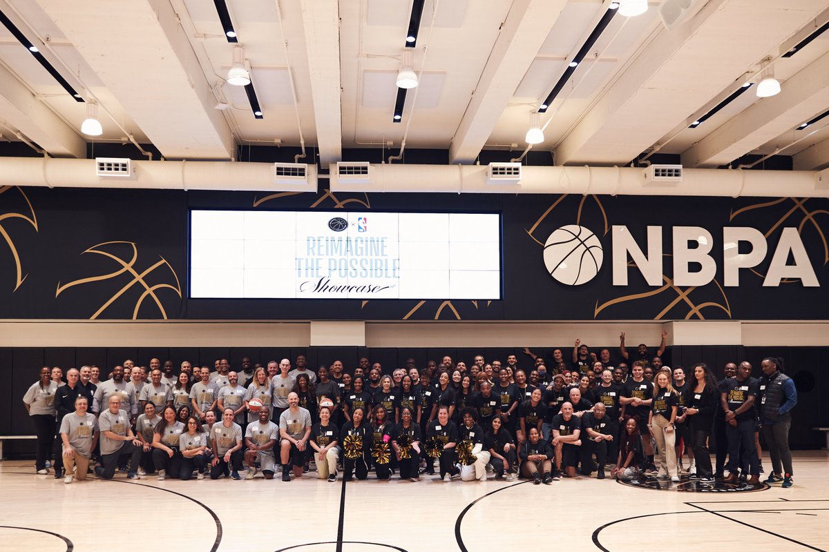 TheNBPA's tweet photo. The inaugural Reimagine the Possible Showcase with the @NBA was a big success 🙌

Thank you to Adam Silver and his team for joining us at the NBPA office for a night full of fun and friendly competition. https://t.co/SQImjxp3UK