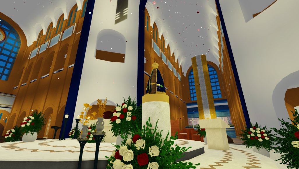 CompostelaRBLX's tweet photo. Today we celebrated in the Cathedral the Feast of Our Lady of the Pillar, the patron saint of Hispanic people, and our Brazilian brothers celebrated their patron saint in the National Sanctuary of Aparecida, photos of these two celebrations: https://t.co/LLeUo4W00n