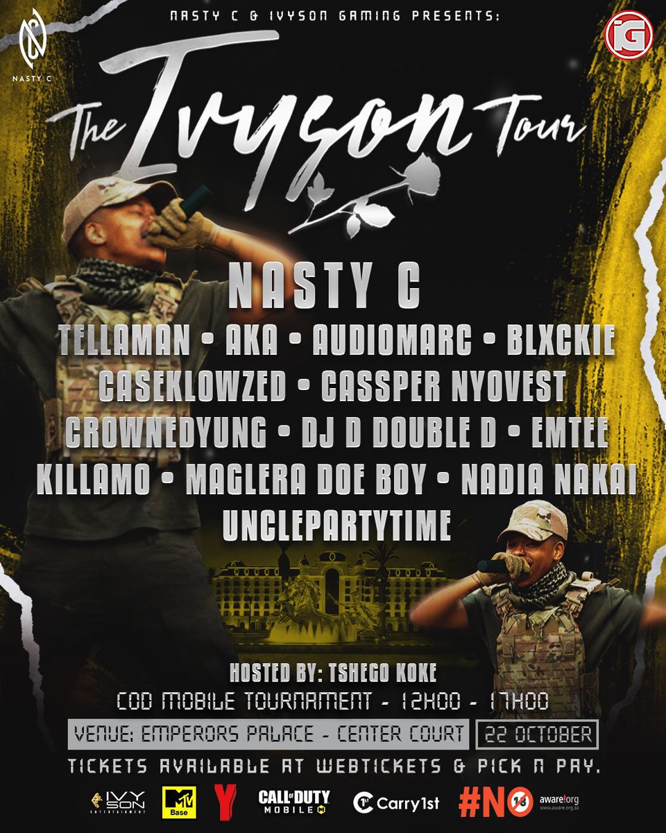 IvysonArmyTour's tweet photo. Get your tickets to the #IvysonTour2022 using the link in bio 🫶🏽 The call of duty gaming tournament will be from 12-5pm 🎮 Then the music festival will proceed from 5pm till late 👁️V☀️ https://t.co/NZObeMldCB