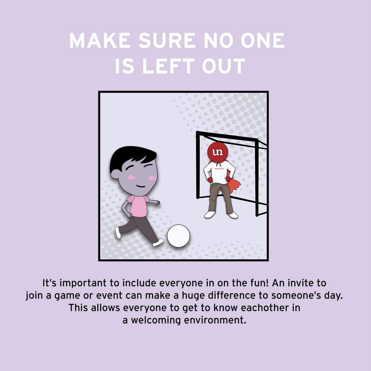 unlearn_com's tweet photo. 3 Ways To Stand Up Against Bullying | P1 ➡️ When someone is bullied it can hurt one's confidence/make them feel powerless. We can all do our part to let them know we care! 🤝🏽Do you remember a time when you felt excluded? Follow 4 P2!💪🏽#unlearnhate #blueup #bullyinghurts #bekind https://t.co/kCD4pWP1mo