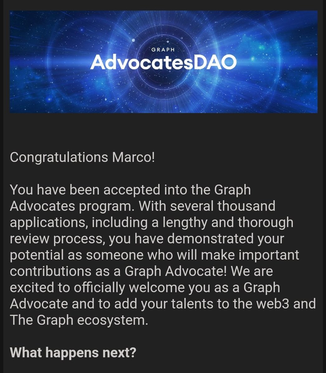 itsMarcoSolis's tweet photo. So exited to be part of the @GraphAdvocates to contribute to  the decentralization of data availability in the web3 ecosystem! https://t.co/t61NGnb7IW