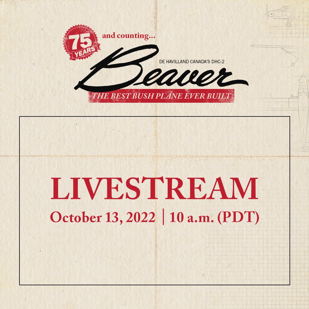 dehavillandAIR's tweet image. Join us tomorrow (virtually) to celebrate the iconic DHC-2 Beaver with the unveiling of @canadapostcorp new Canadians in Flight stamp series. Watch starting at 10:00 am PT: lnkd.in/gyxTwnsz

#DeHavillandBeaver #BushPlane #DeHavilland #DehavillandCanada #CanadaPost