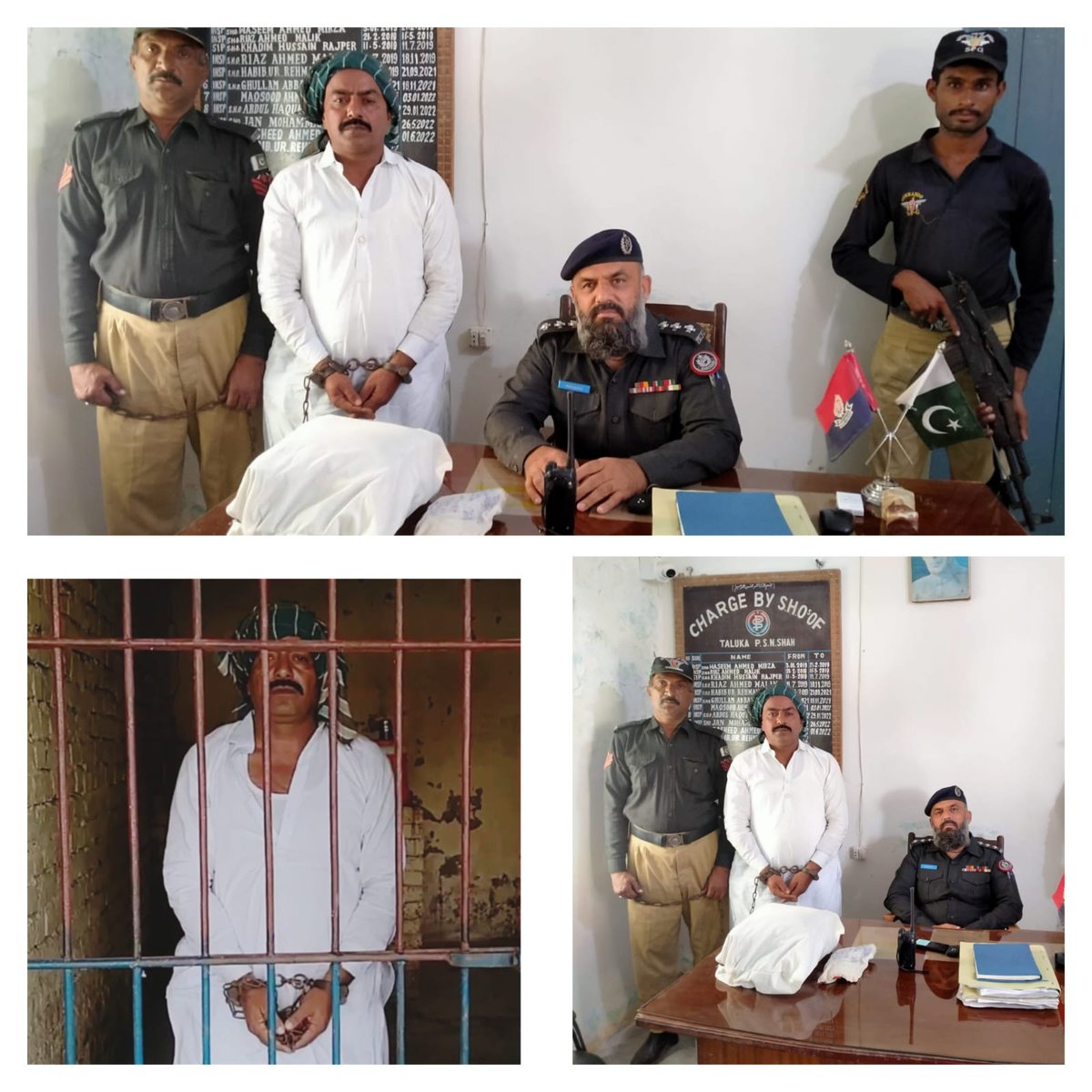 DigpSbaRange's tweet photo. نوابشاھ پولیس اسٹیشن تعلقہ کی حدود میں پولیس مقابلہ جراٸم کے بین الصوباٸ گروہ کا سرغنہ محراب عرف فوجی جلبانی گرفتار ملزم ڈکیتی چوری قتل غیر قانونی اسلحہ پولیس مقابلوں جیسے سنگین جراٸم میں ملوث ھے. https://t.co/uNszvVx55V