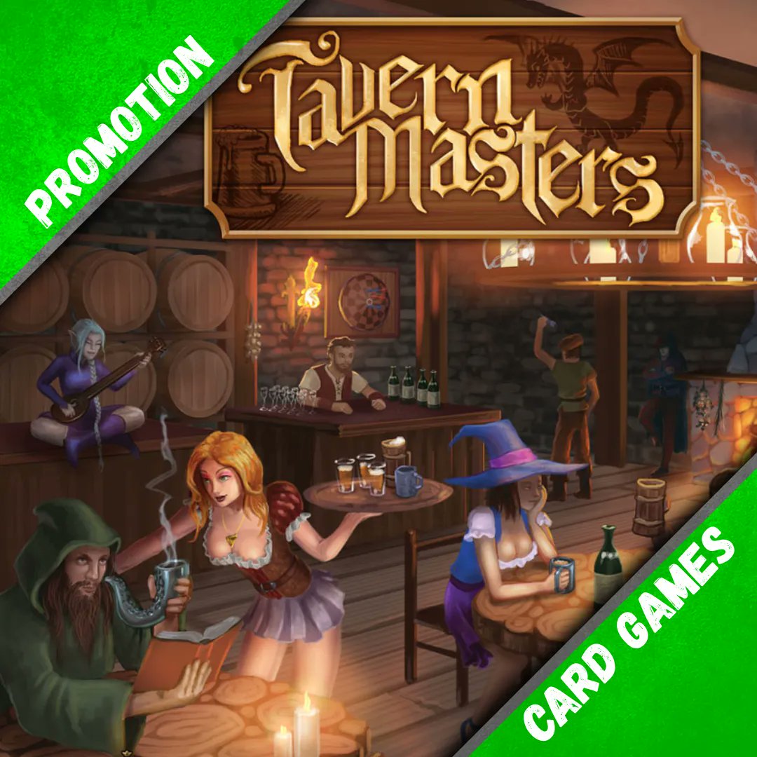 Archonia's tweet image. Buy drinks, hire barmaids and minstrels, serve mutton and crusty bread, and welcome in patrons both lowly and noble, all to earn more gold.

Draw one of these card games in our Sales!
archo.co/3fPlXSX 

#tavernmasters #dankrissgames #cardgame #sales