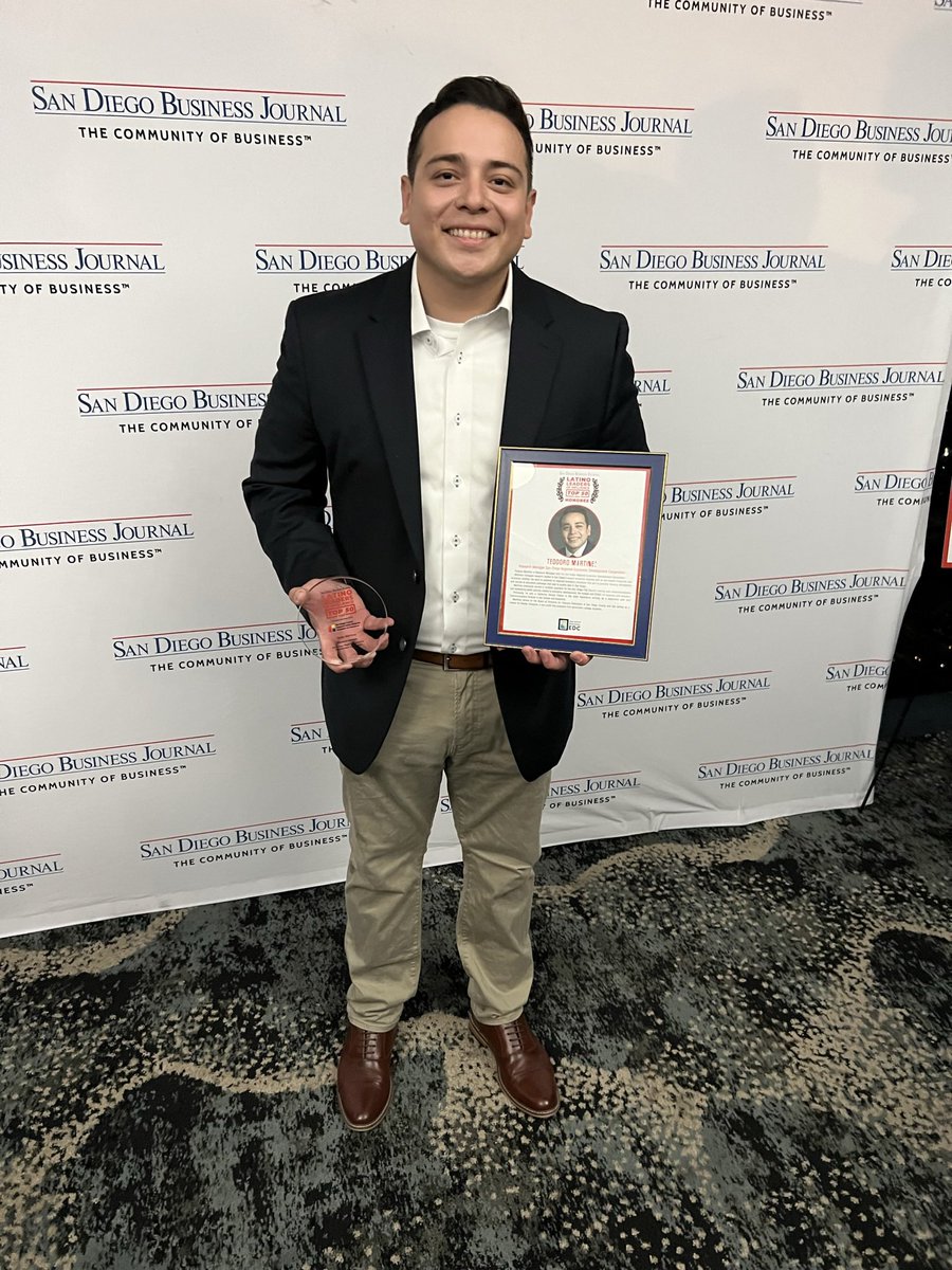 TeddyMartinez_'s tweet photo. Thank you @SDbusiness for selecting me as one of San Diego’s 2022 top 50 Latino Leaders of Influence.

It’s pretty amazing to be listed with so many SD leaders that I look up to https://t.co/8Riw0HYaar