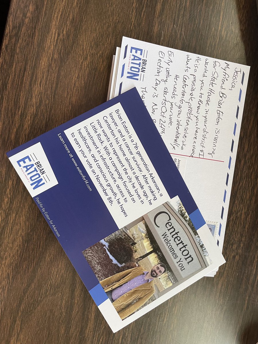 Eatonfor14's tweet photo. First round of post cards are going in the mail today.

Let me know if you’d like to volunteer to write some! https://t.co/ar76bmjAiB